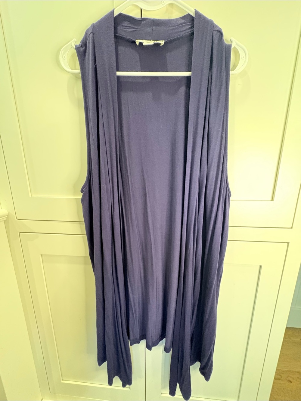 Zenana Outfitters Sleeveless Draped Open-Front Tunic - Purple